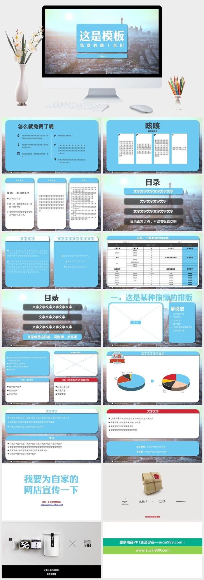 精美时尚全图型PPT模板