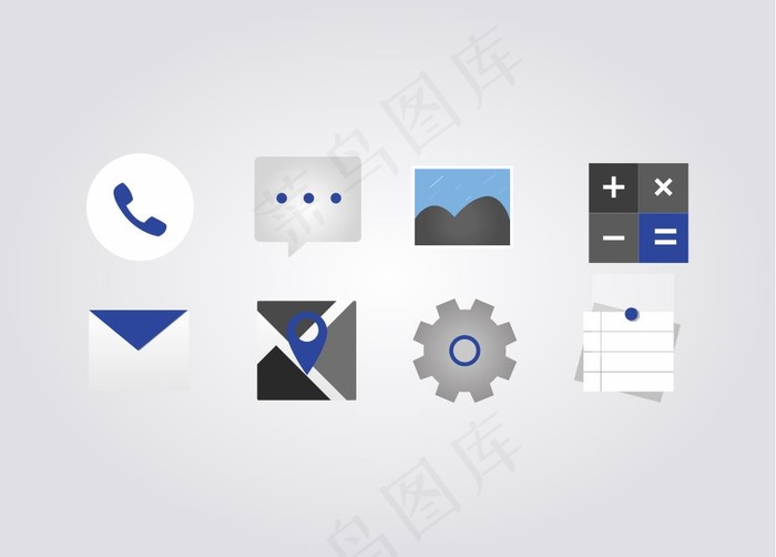 生活服务UI图标cdr矢量模版下载
