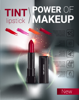 化妆品使用说明书彩妆科幻底图