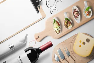 餐饮食物西餐牛排红酒美食高清高端样机