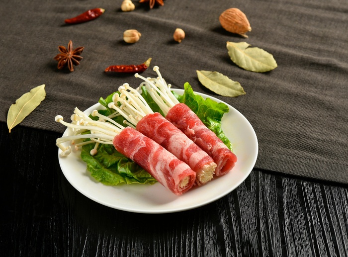火锅菜品配菜培根卷肉卷肥牛卷牛肉