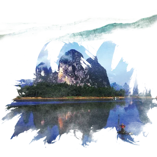 山水画素材中国风水墨画素材元素中国画