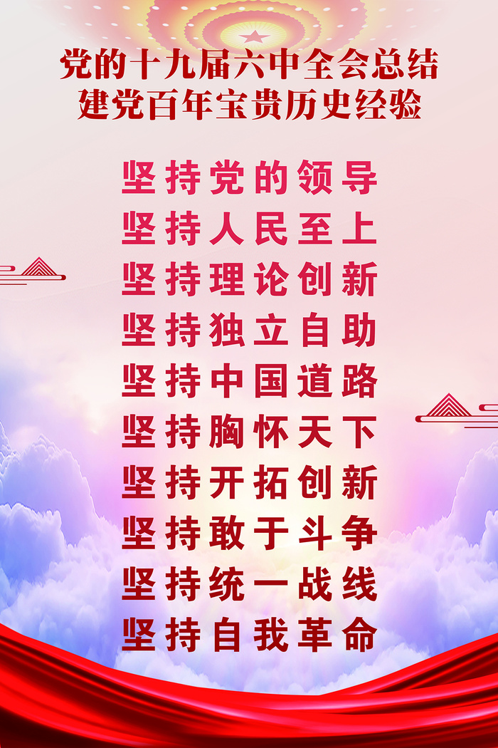 十九届六中全会60X90cm