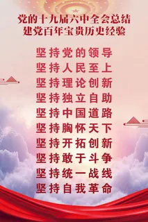 十九届六中全会60X90cm 十九届六中全会60X90cm