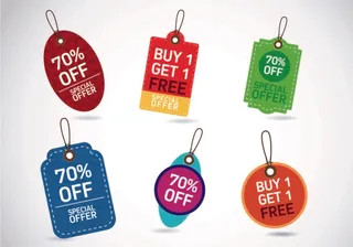 免抠促销标签设计图