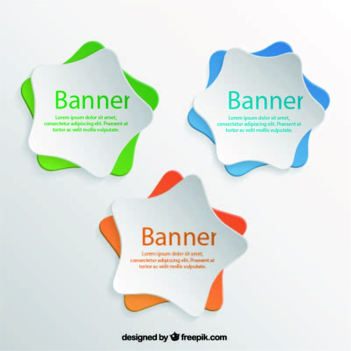 免抠花形bannerai矢量模版下载