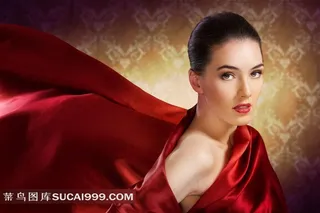 丝绸与性感美女高清图片素材