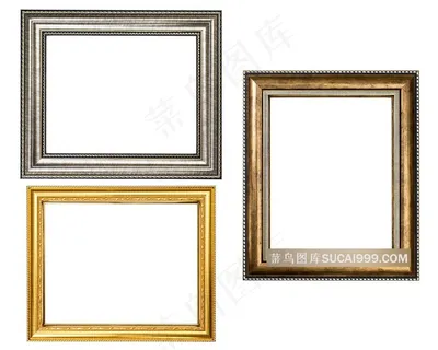多个金色欧式高档画框