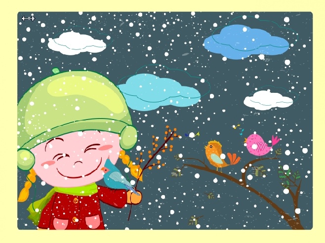 设计冬天雪花卡通背景eps,ai矢量模版下载