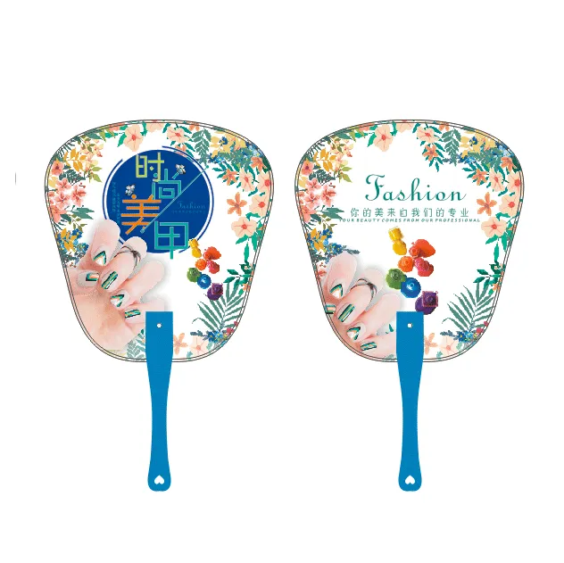 美容夏季pvc扇子模版cdr矢量模版下载