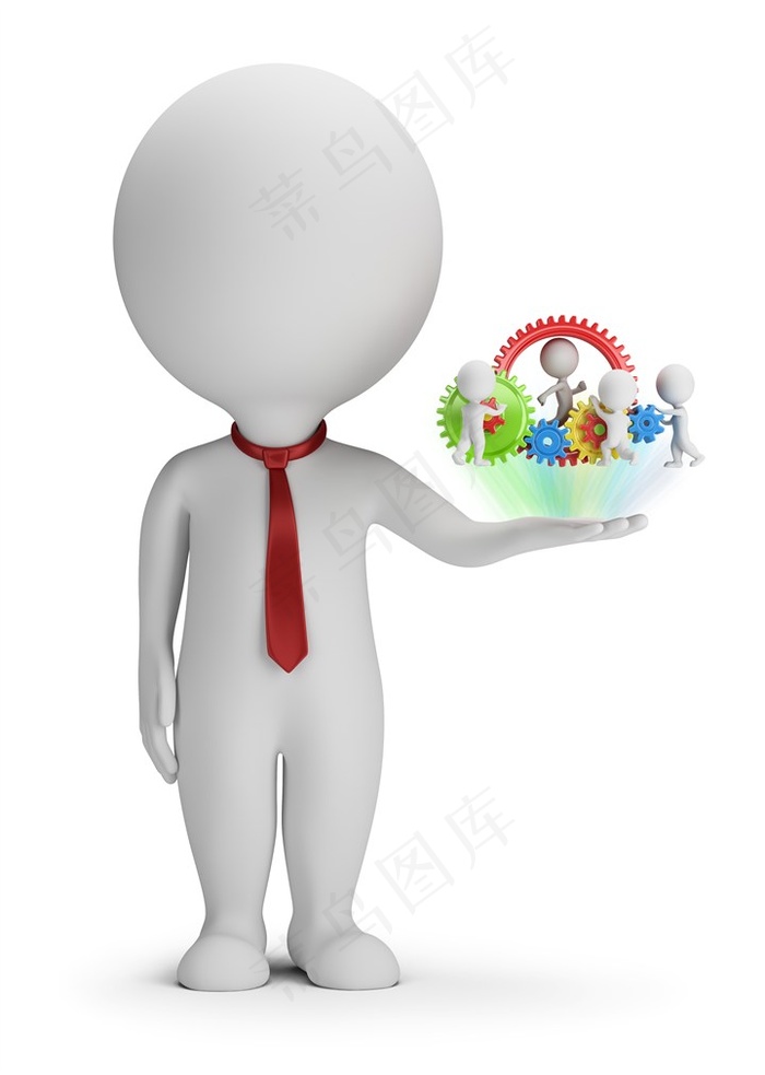 职业3d小人托举高清图片