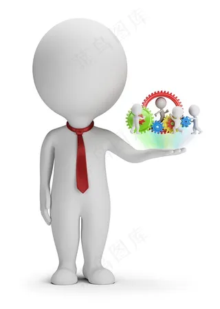 职业3d小人托举高清图片