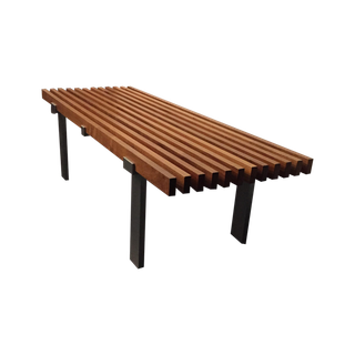 长椅木条原木椅子