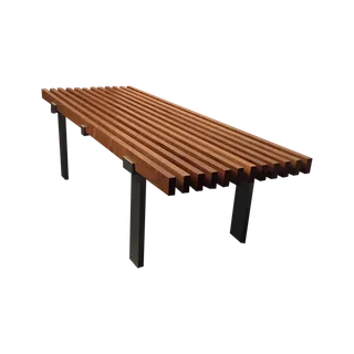 长椅木条原木椅子