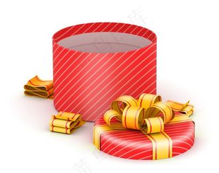 精致红色条纹礼品盒