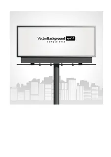 空白矢量城市广告牌模板