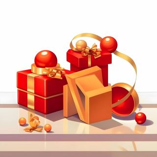 红色礼盒礼物圣诞背景