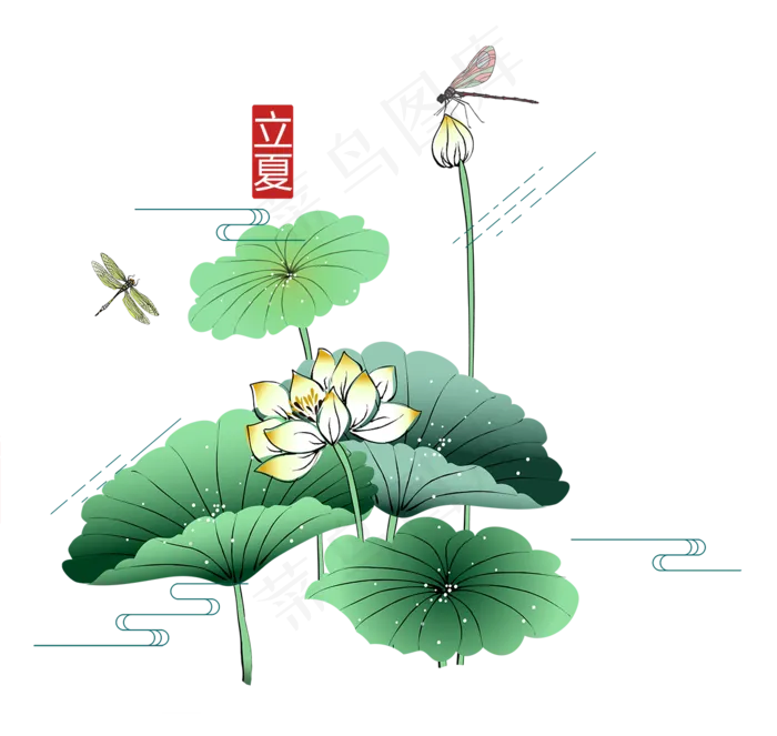 立夏节气免抠png 