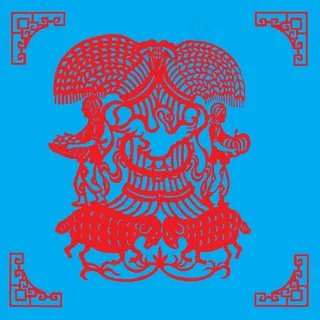 羊年剪纸 剪纸风元素