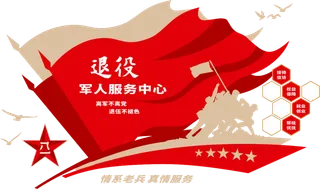 平面 红色 文化墙 海报