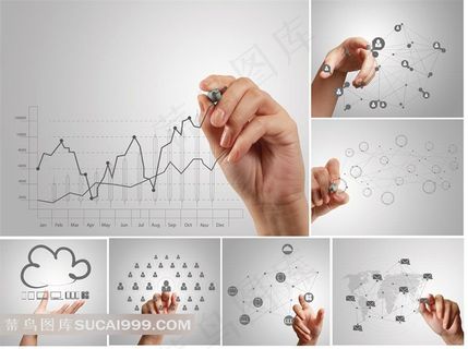 触摸网络图标的手势图片