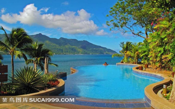 塞舌尔海岛迷人美景素材