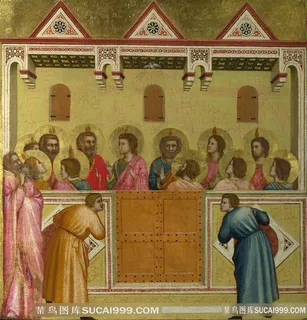 乔托-迪-邦多,圣灵降临节油画图片 乔托-迪-邦多,圣灵降临节油画图片