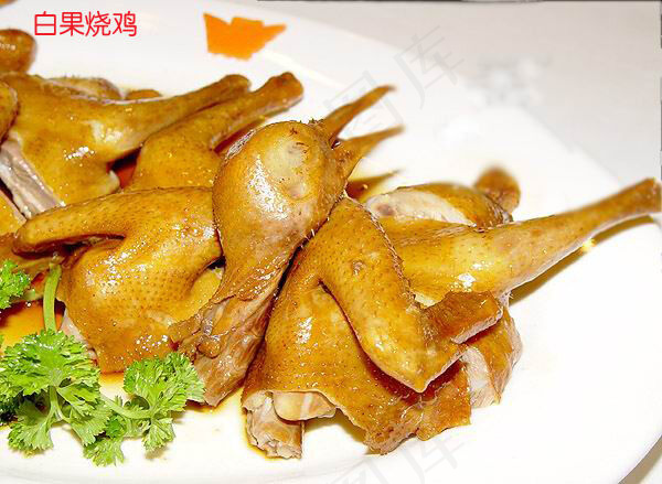 白果烧鸡美食元素菜品psd模版下载