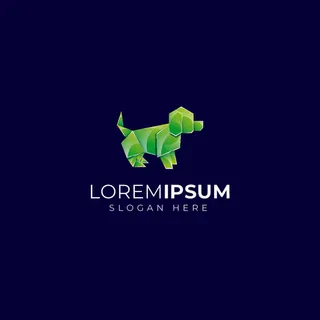动物形象几何图形状鸟类狗狗渐变LOGO标志ai矢量源文件设计素材