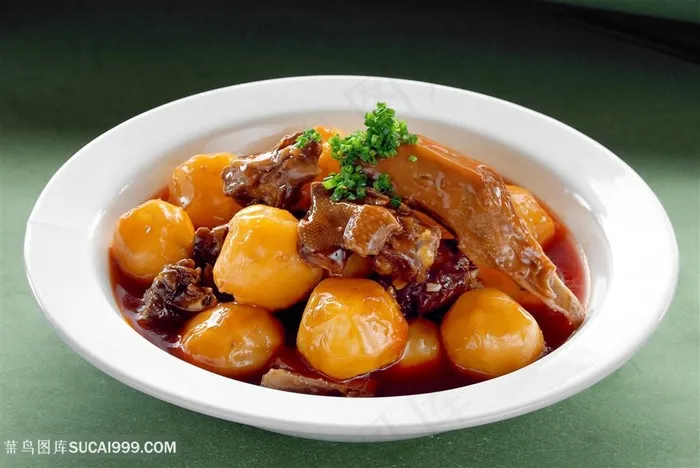 雷公天鹅肉中华美食摄影图