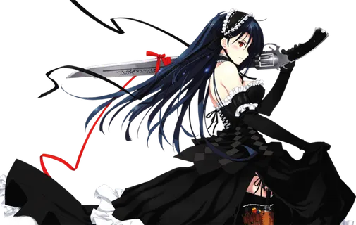 剑客长发女孩素材人物简笔