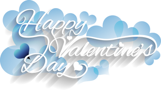 蓝色爱心情人节