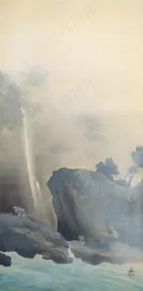 桥本关雪山水作品素材