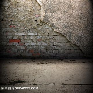 破旧砖墙背景图片