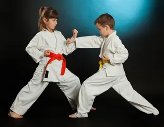 练习空手道的小朋友图片