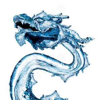 龙形水纹素材图片