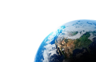 地球蓝色卡通简笔地球一小时