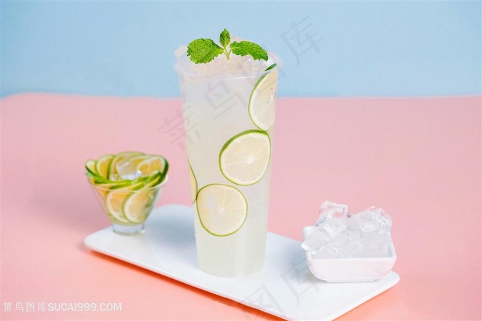 冰柠檬水冷饮图片