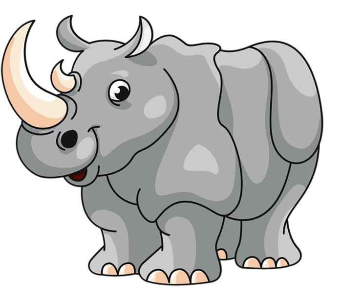 犀牛灰色卡通