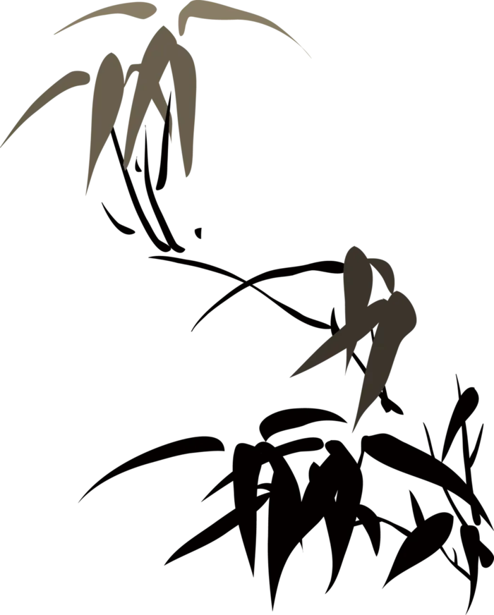 竹子水墨画中国风国画墨水书法竹子画