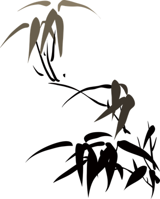 竹子水墨画中国风国画墨水书法竹子画