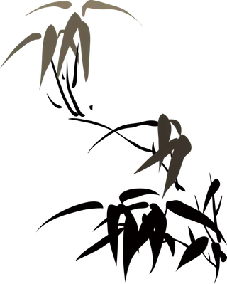 竹子水墨画中国风国画墨水书法竹子画