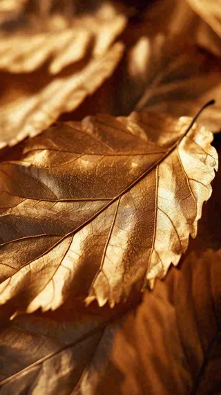 秋天秋叶金黄色满地落叶，秋分摄影图