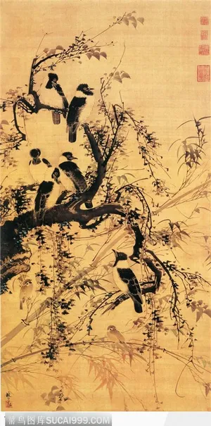 花鸟篇-树杆上休憩的鸟 花鸟篇-树杆上休憩的鸟