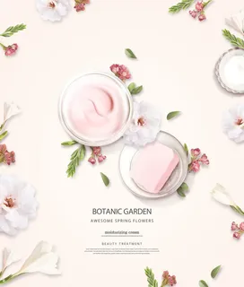 美妆化妆品粉色海报