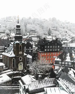 下雪天外国城市建筑图片 下雪天外国城市建筑图片