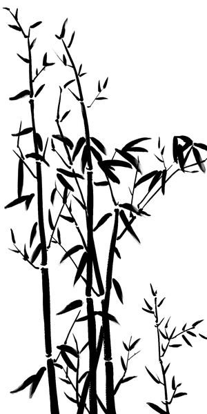 竹子水墨画中国风国画墨水书法竹子画