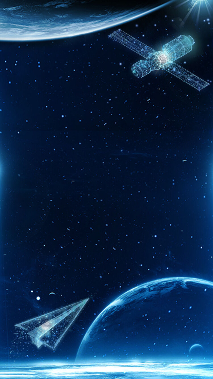 个性科技星空背景海报psd模版下载