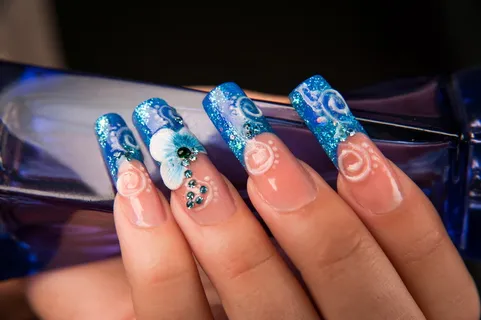 蓝色系列美甲图片 蓝色系列美甲图片