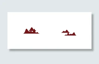 山矢量古风抠图棕色高山